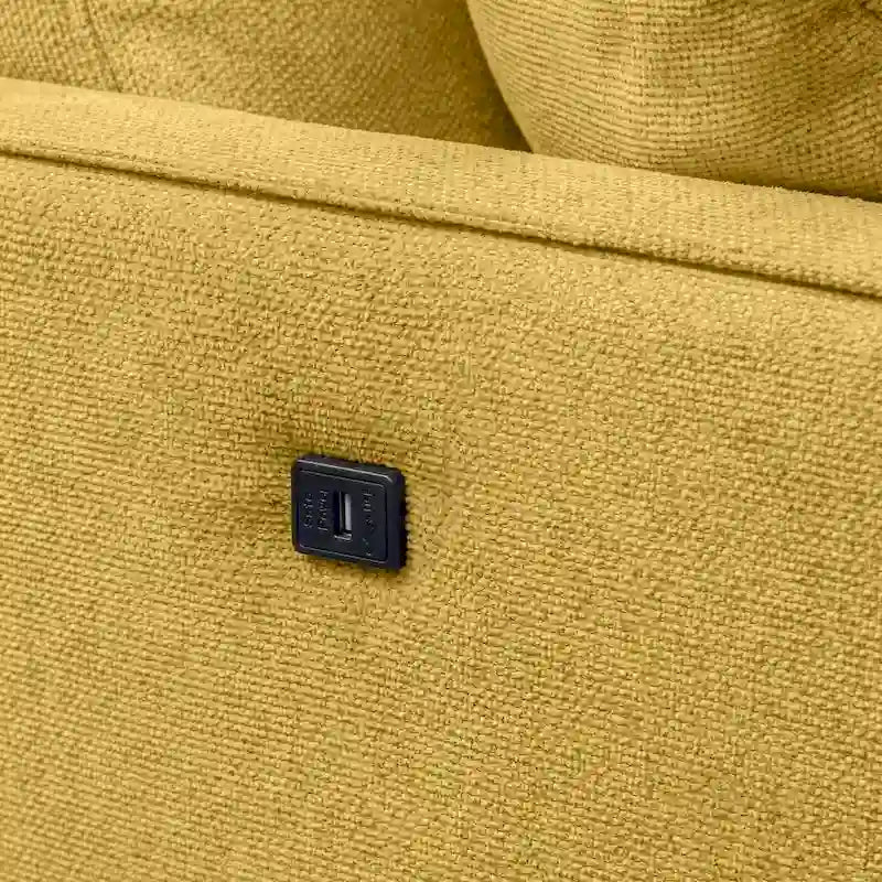 Vodotěsná látková třímístná pohovka s nabíjecím USB portem