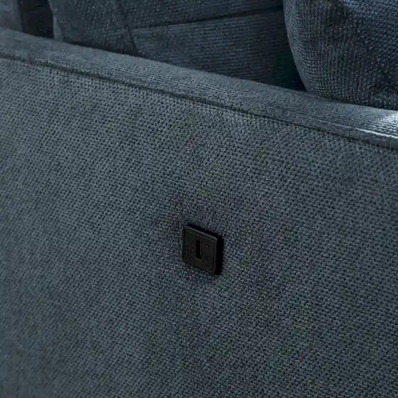 Vodotěsná látková třímístná pohovka s nabíjecím USB portem