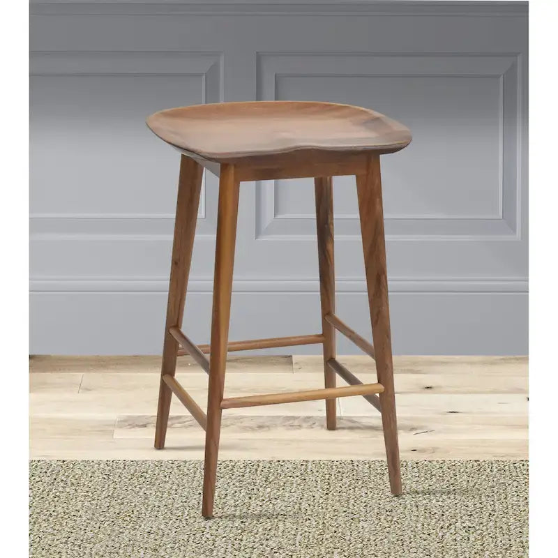 Bezopěrková stolička k pultu z masivního akáciového dřeva