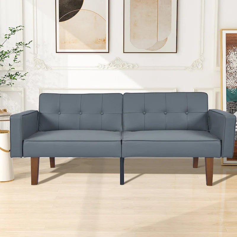 Futon rozkládací pohovka, paměťová pěna, gauč, rozkládací denní postel, skládací konvertibilní pohovka pro dva