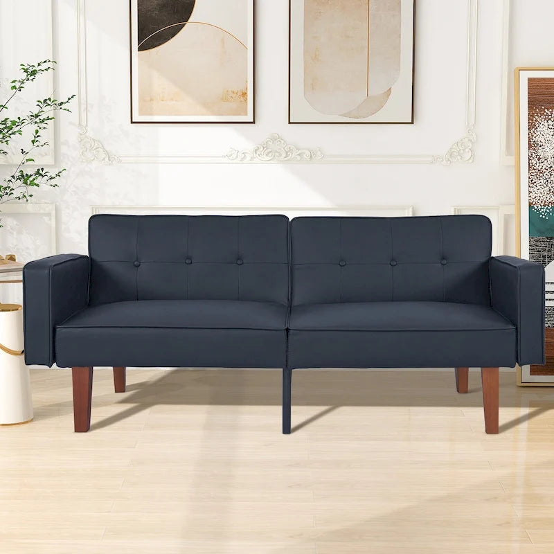 Futon rozkládací pohovka, paměťová pěna, gauč, rozkládací denní postel, skládací konvertibilní pohovka pro dva
