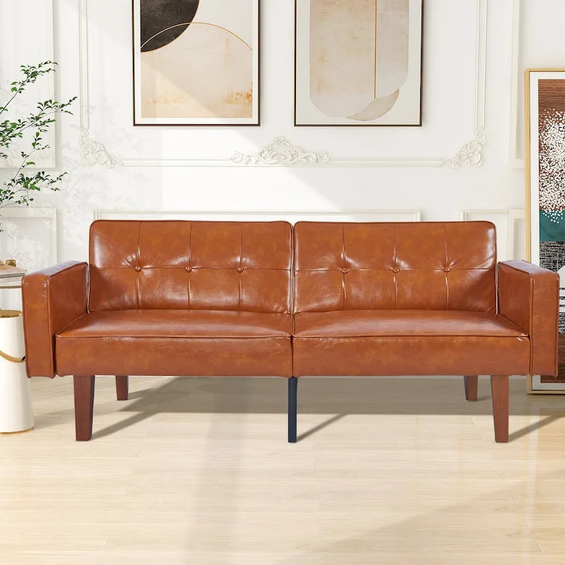 Futon rozkládací pohovka, paměťová pěna, gauč, rozkládací denní postel, skládací konvertibilní pohovka pro dva