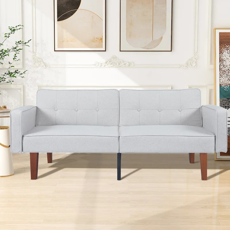 Futon rozkládací pohovka, paměťová pěna, gauč, rozkládací denní postel, skládací konvertibilní pohovka pro dva