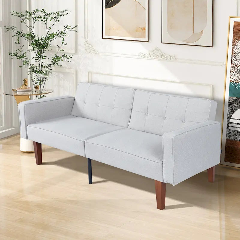 Futon rozkládací pohovka, paměťová pěna, gauč, rozkládací denní postel, skládací konvertibilní pohovka pro dva
