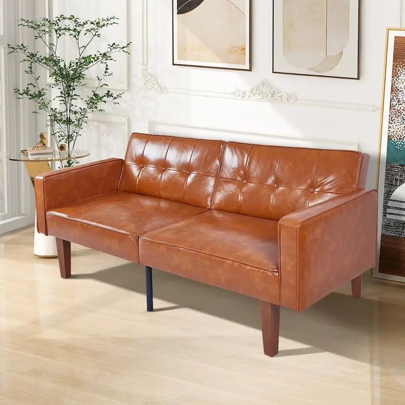 Futon rozkládací pohovka, paměťová pěna, gauč, rozkládací denní postel, skládací konvertibilní pohovka pro dva