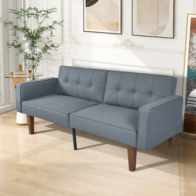 Futon rozkládací pohovka, paměťová pěna, gauč, rozkládací denní postel, skládací konvertibilní pohovka pro dva