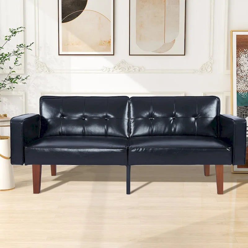 Futon rozkládací pohovka, paměťová pěna, gauč, rozkládací denní postel, skládací konvertibilní pohovka pro dva