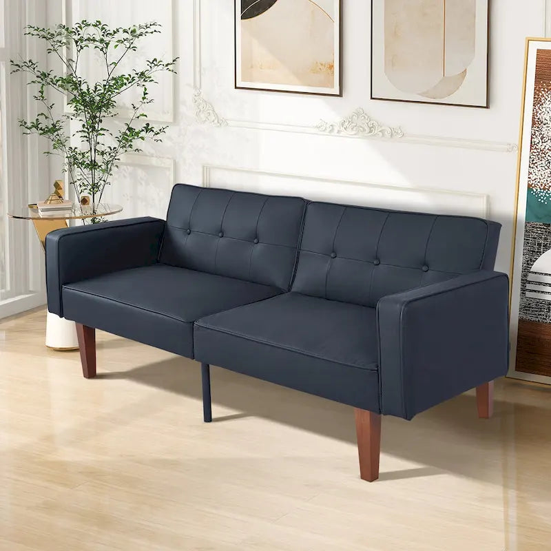 Futon rozkládací pohovka, paměťová pěna, gauč, rozkládací denní postel, skládací konvertibilní pohovka pro dva