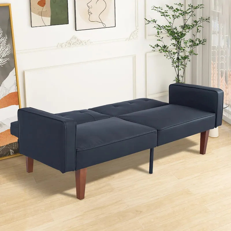 Futon rozkládací pohovka, paměťová pěna, gauč, rozkládací denní postel, skládací konvertibilní pohovka pro dva