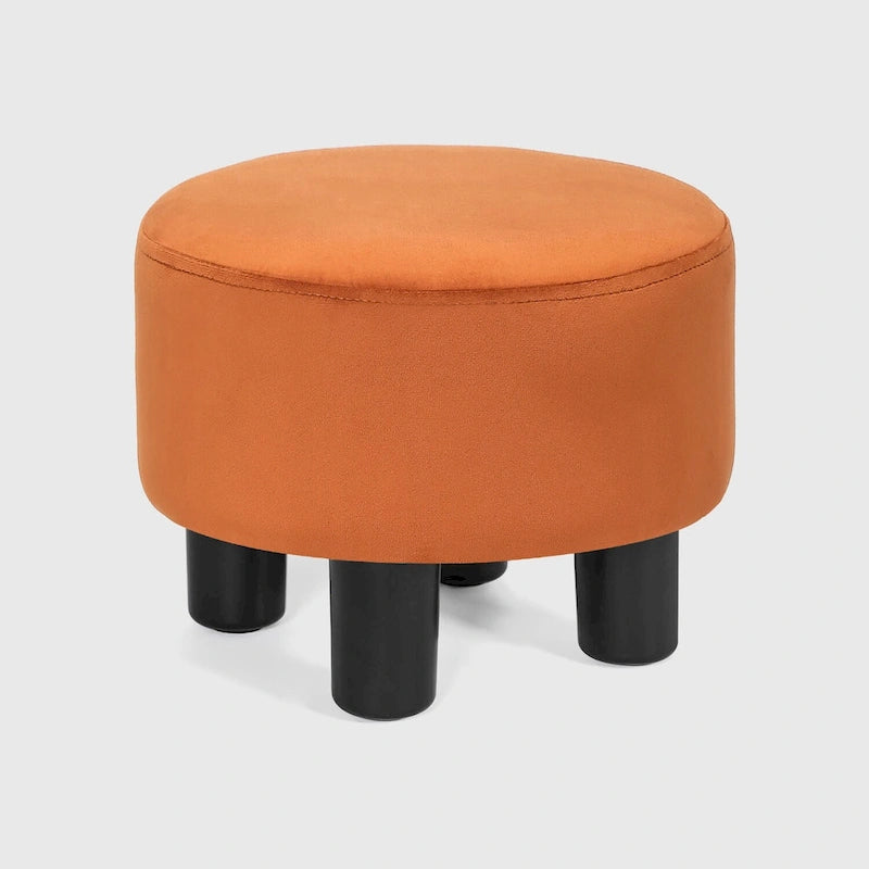 Kulatá sametová otomanová podnožka/stolička