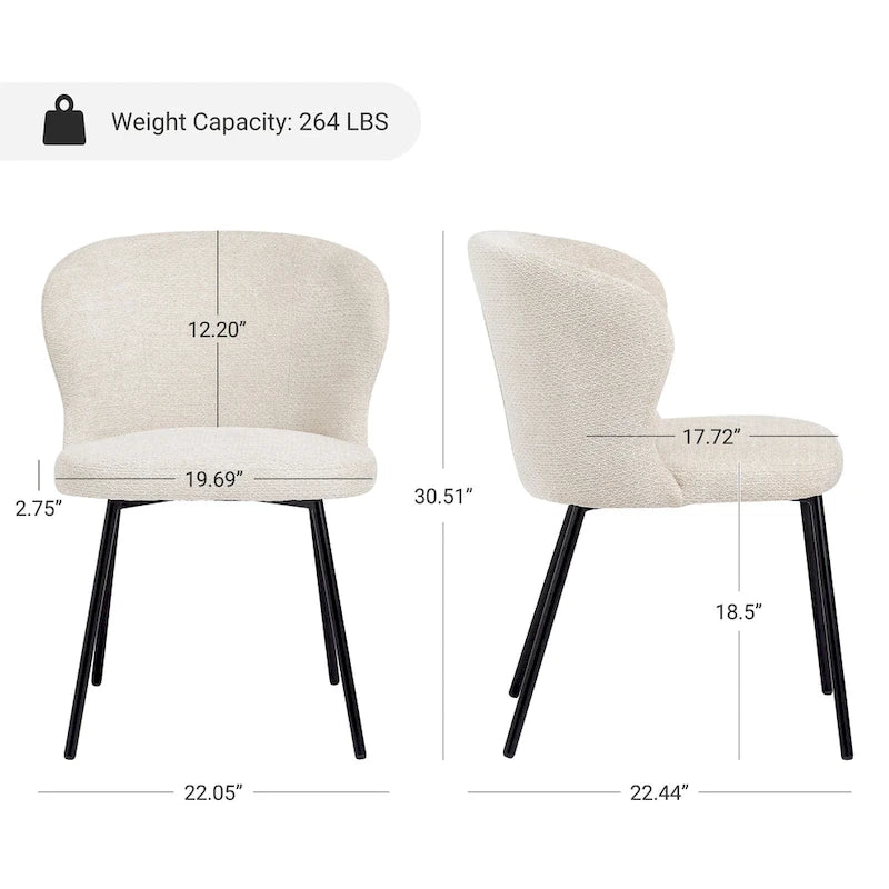 Moderní jídelní židle, sada 2 kusů