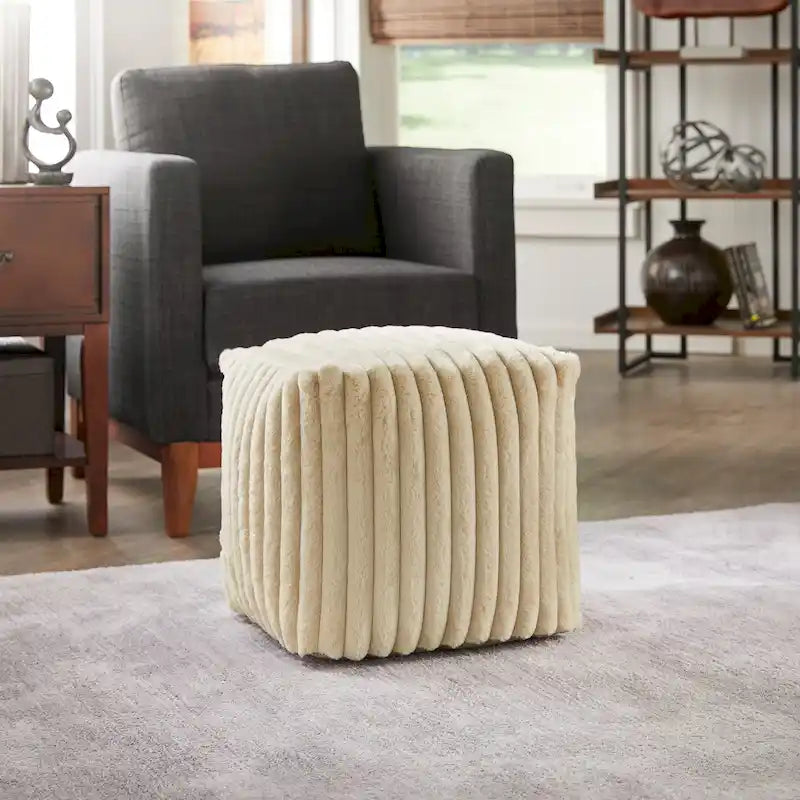 Čalouněná čtvercová podnožka/pouf/taburet
