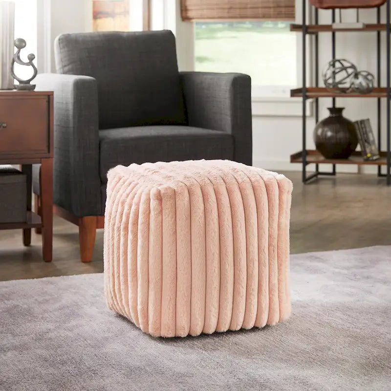 Čalouněná čtvercová podnožka/pouf/taburet