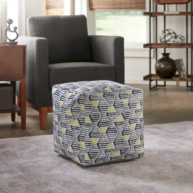 Čalouněná čtvercová podnožka/pouf/taburet