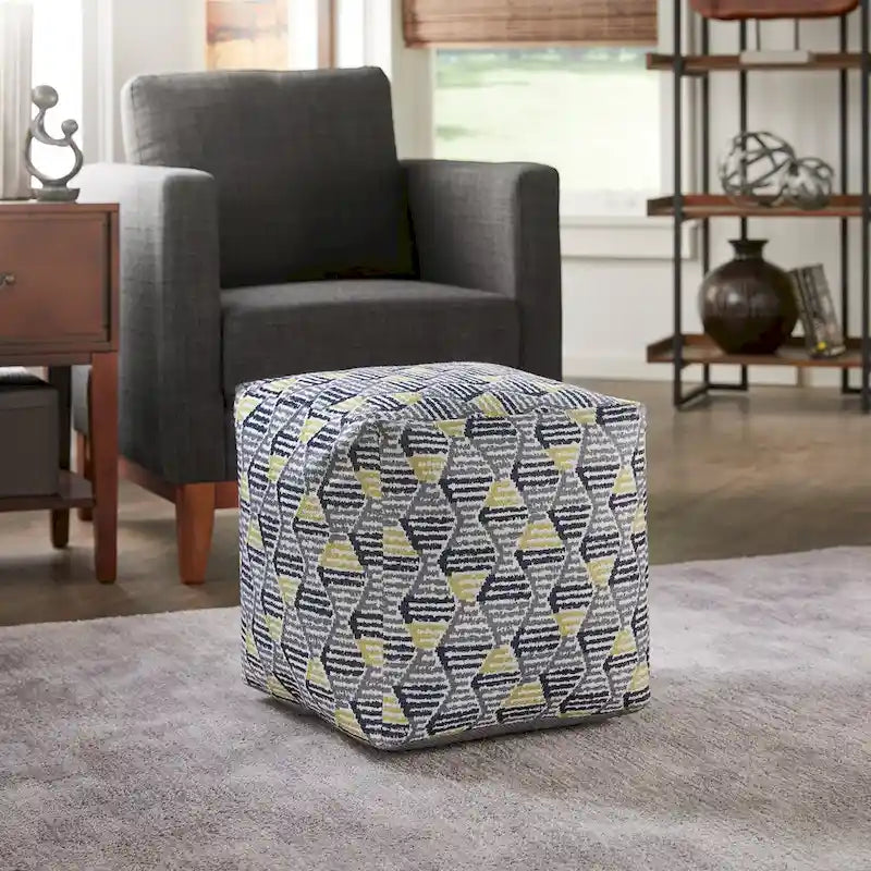 Čalouněná čtvercová podnožka/pouf/taburet