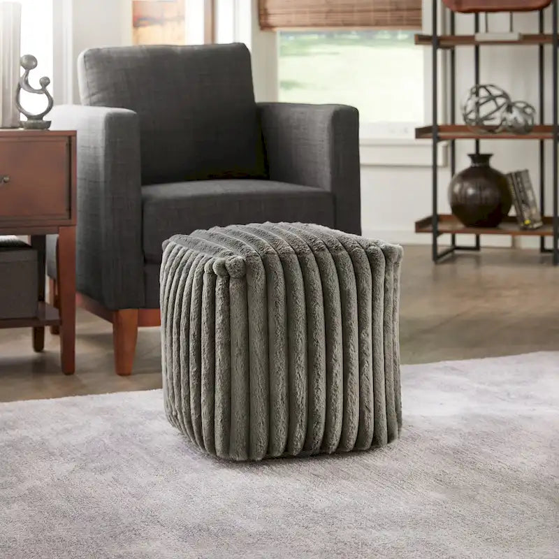 Čalouněná čtvercová podnožka/pouf/taburet