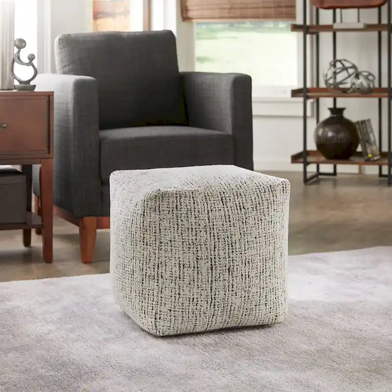 Čalouněná čtvercová podnožka/pouf/taburet