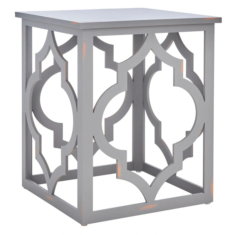 Odkládací stolek Trellis Silver Leaf – 19Š x 19H x 23V