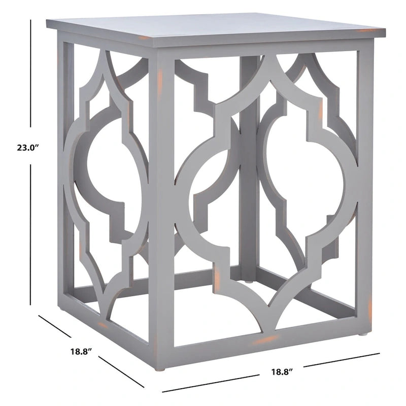 Odkládací stolek Trellis Silver Leaf – 19Š x 19H x 23V