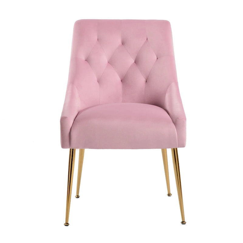 Sametová jídelní židle ve stylu Mid-Century Modern, čalouněná židle Parsons, sada 2 kusů