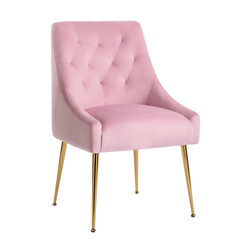 Sametová jídelní židle ve stylu Mid-Century Modern, čalouněná židle Parsons, sada 2 kusů