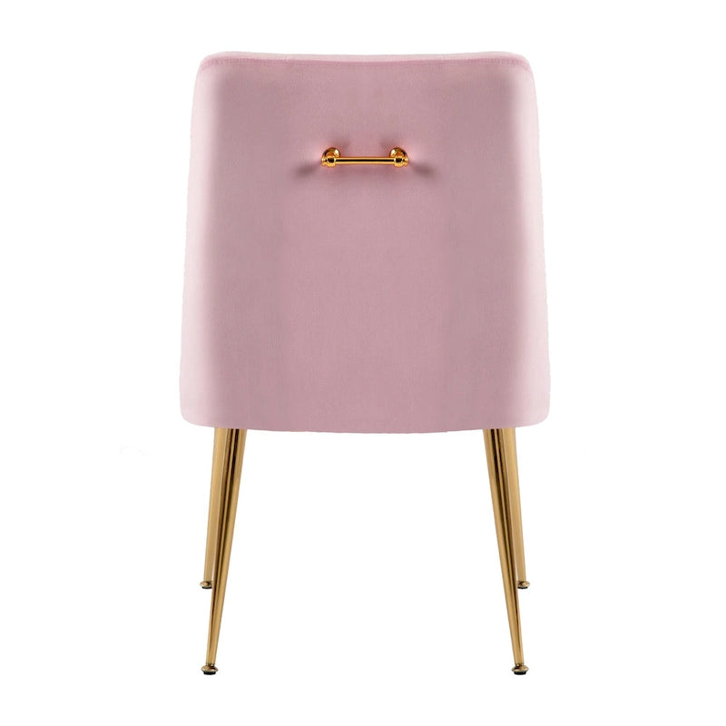 Sametová jídelní židle ve stylu Mid-Century Modern, čalouněná židle Parsons, sada 2 kusů
