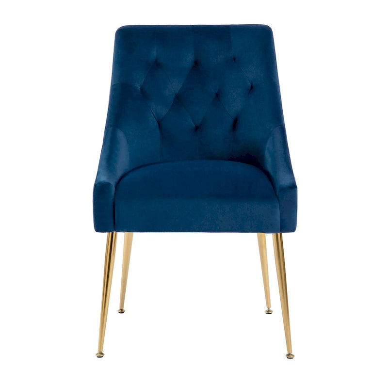 Sametová jídelní židle ve stylu Mid-Century Modern, čalouněná židle Parsons, sada 2 kusů