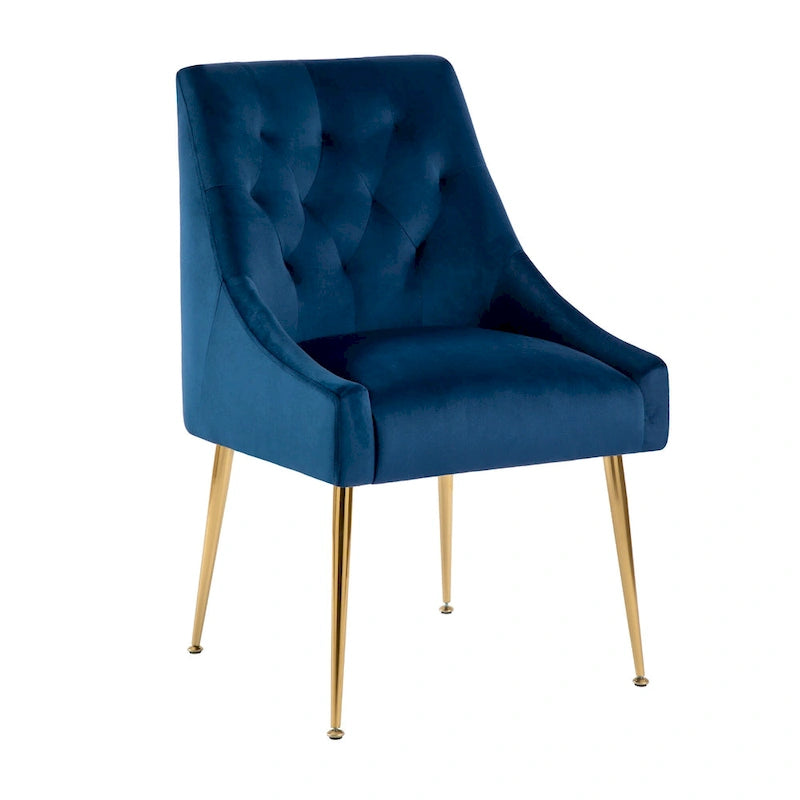 Sametová jídelní židle ve stylu Mid-Century Modern, čalouněná židle Parsons, sada 2 kusů