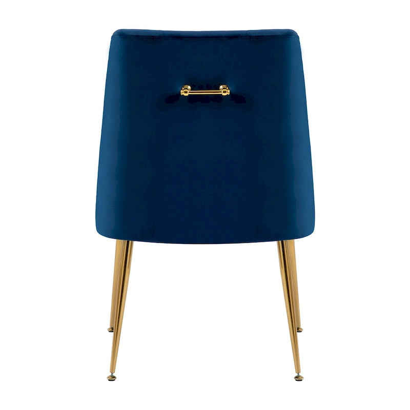 Sametová jídelní židle ve stylu Mid-Century Modern, čalouněná židle Parsons, sada 2 kusů