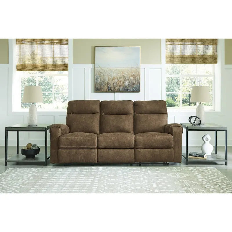 Signature Design by Ashley Edenwold Brown Reclining Sofa - 86 W x 40 D x 40 H