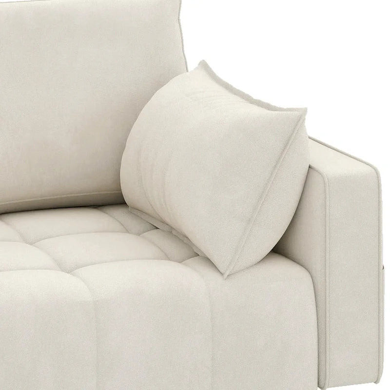 56palcová sametová pohovka Loveseat s úložným bočním kapsou