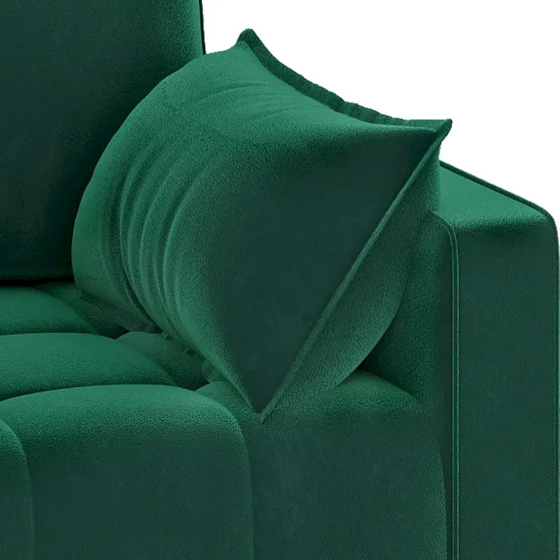 56palcová sametová pohovka Loveseat s úložným bočním kapsou